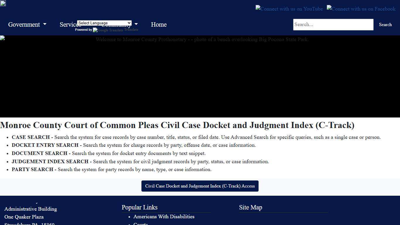 Monroe County - C-TrackSearch